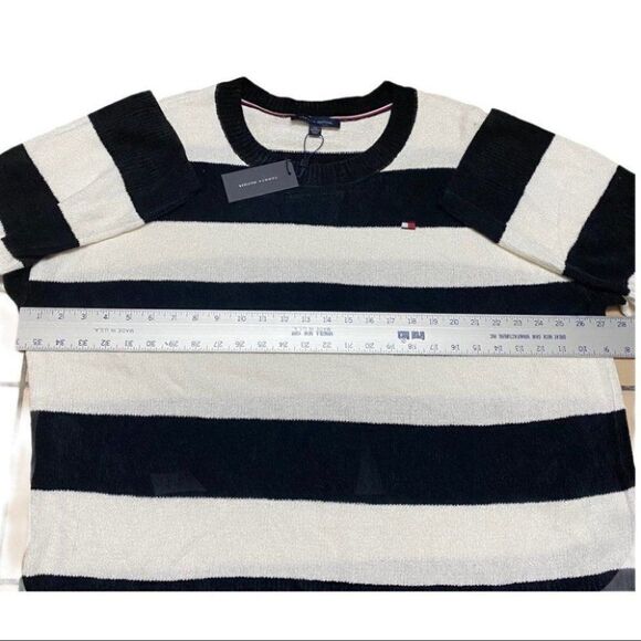 TOMMY HILFIGER RUGBY STRIPE CHENILLE SWEATER‎ WINTER LAYER COMFY SOFT LOUNGE - Picture 5 of 7